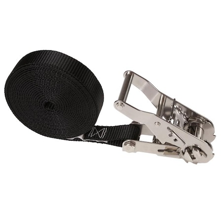Us Cargo Control 1" x 15' Black Stainless Steel Endless Ratchet Strap 26SS15FE-BLK